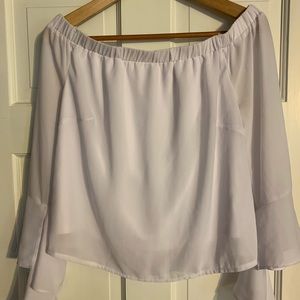 Charlotte Russe White Off-the-Shoulder Top